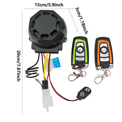 Dviračio apsaugos nuo vagystės signalizacija elektrinis jutiklis dviračių paspirtukas vandeniui atsparus saugos signalizacija patikima apsaugos sistema motociklų priedai