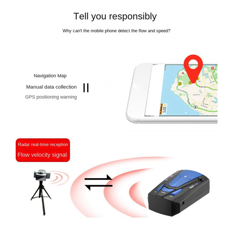 Automobilio radaro spidometras Plastikinis radaro detektorius 12V įvairiakryptis LED ekranas Elektroninis šuns spidometras