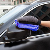 Car Wash Mitt Ultra Absorbent Auto Wash Sponge Glove Scratch Free Microfiber Auto Detailing Supplies for Cars Trucks Trucks SUV Boats