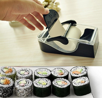 Машина за приготвяне на японски суши Мухъл за оризови топки Незалепващ инструмент за овалване на месо от зеленчуци Направи си сам машина за приготвяне на суши Кухненски аксесоари