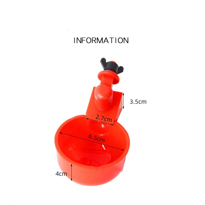 Vistas dzeramā krūze Automātiskā dzērāja Vistas barotava Plastmasas mājputnu dzirdinātāja Dzeramā ūdens padeve cāļiem Pīļu zosu paipalu