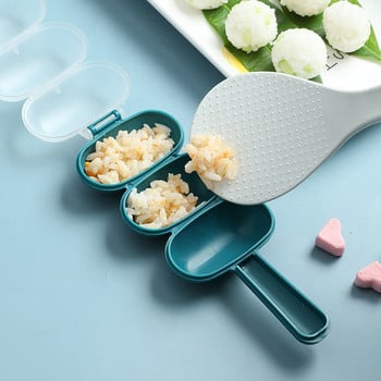 Συσκευή για μπαλάκια ρυζιού Αναδευτήρας για ρολό ρυζιού Καλούπι για μεσημεριανό φόρμα Onigiri DIY Ρύζι μπαλάκι σέικερ σε σχήμα μπάλας Εργαλεία κουζίνας Καλούπι για μπάλα ρυζιού