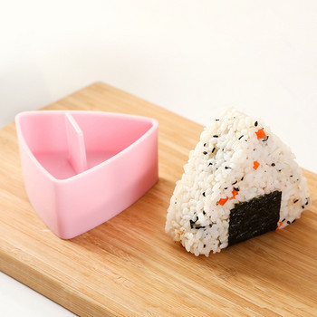 Trilater Form for Onigiri Rice Ball Sushi Maker Кухня с незалепващо покритие Комплект за приготвяне на суши Устройство за пресоване на водорасли Мухъл за деца Начинаещи