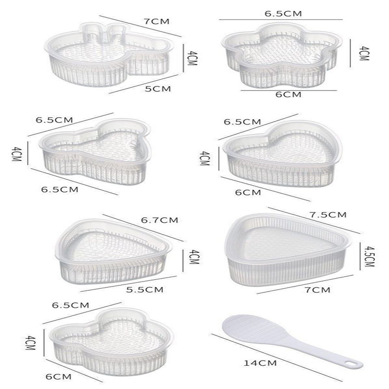 Virtuvės sušių formavimo formelės Onigiri pietūs Sušių gaminimo įrankiai „Pasidaryk pats“ „Bento“ ryžių rutulys Lengva pasigaminti sušių virtuvės įtaisus