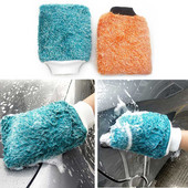 Minkštos mikropluošto plovimo pirštinės automobilinio vaško detalizavimo šepetėlis pirštinės Duster dvipusis valymo audinys vaško detalių įdėklas kempinės skudurėlis