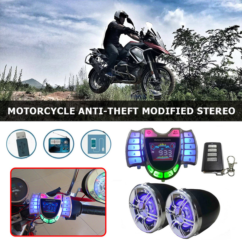 Difuzor motocicletă Mic TF Radio Încărcător USB Sistem audio cu HY-007 pentru accesorii personale pentru motociclete în aer liber