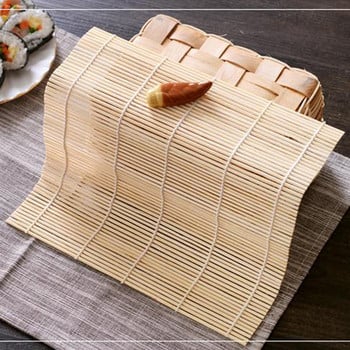 1 бр. 24x24 см комплект за суши Бамбукови търкалящи се постелки Гребла за ориз Инструменти Кухня Направи си сам Аксесоари японска кухня Кавай суши мухъл бамбук