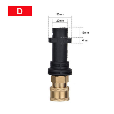 Survepesuri isane adapter G1/4" kiirühendusotsik Karcher LAVOR Black Deckeri Boschi pargipuhastusmasina jaoks