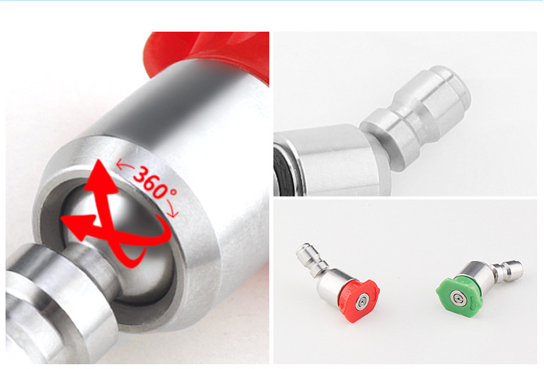 360 de grade 1/4" din oțel inoxidabil 4000 Psi cu conectare rapidă pulverizare de înaltă presiune 0 15 25 40 de grade duză Accesorii pentru spălătorie auto