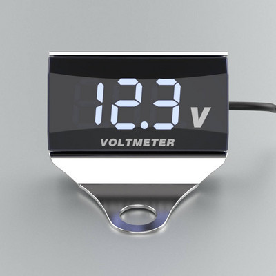 Voltmetru digital DC12-150V Accesorii pentru motociclete cu afișaj LED Tester de tensiune rezistent la apă Indicator de monitorizare a bateriei cu suport