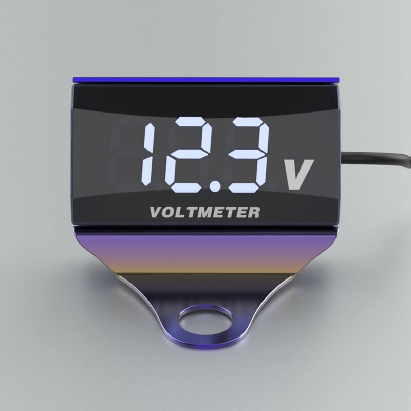 Voltmetru digital DC12-150V Accesorii pentru motociclete cu afișaj LED Tester de tensiune rezistent la apă Indicator de monitorizare a bateriei cu suport