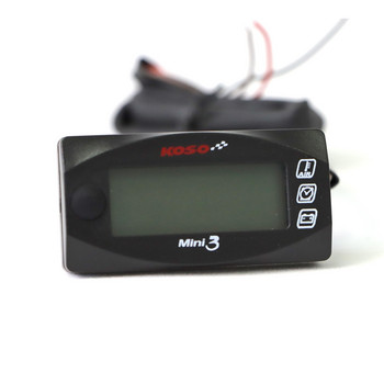 Οθόνη LED MINI 3 σε 1 KOSO Meter (Θερμοκρασία αέρα+Χρόνος+Volt) Μέτρηση μέτρησης θερμοκρασίας δωματίου Μετρητής βολτόμετρου Ρολόι μοτοσικλέτας
