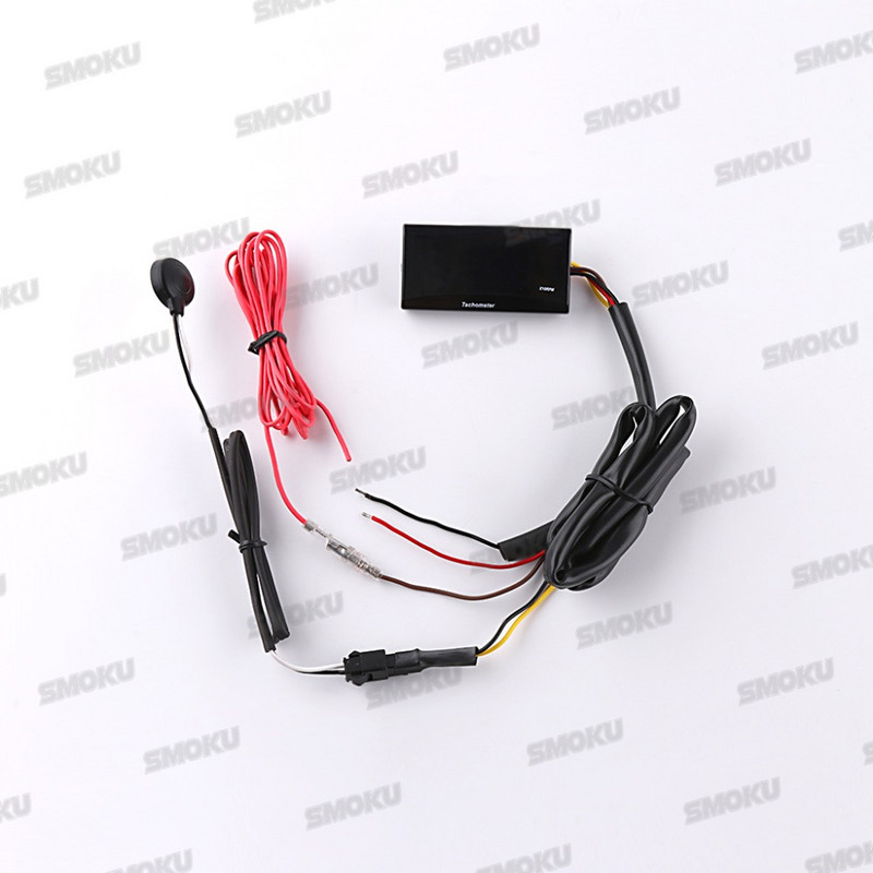 Koso Mini brojilo okretaja u minuti Digitalni kvadratni LCD zaslon Tach mjerač sati Tahometar mjerač s nosačem