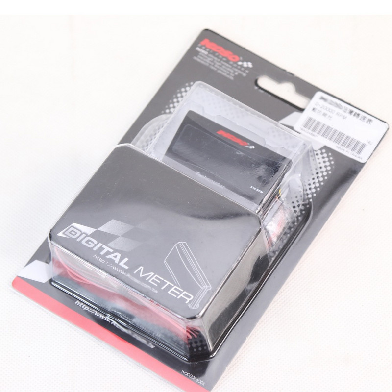 Koso Mini brojilo okretaja u minuti Digitalni kvadratni LCD zaslon Tach mjerač sati Tahometar mjerač s nosačem