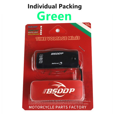 Daugiafunkcis Voltimetro skaitmeninis laiko laikrodžio termometras voltmetras DC 12V 3 viename LED ekranas Motociklas Motoroleris Automobilinė valtis IP67