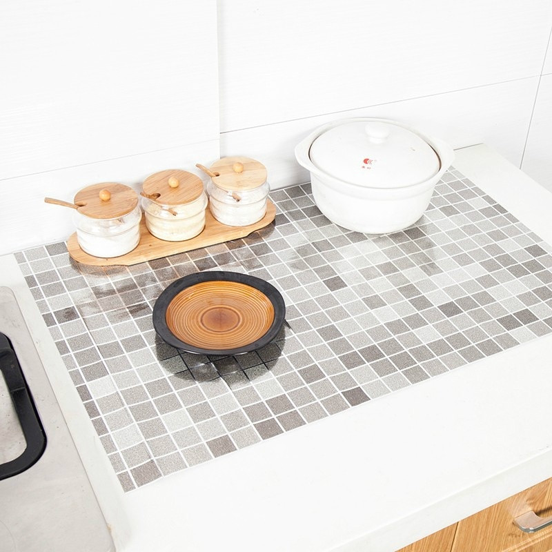 Atsparūs aliejui vandeniui lipnūs virtuvės karščiui atsparūs kaitlentės sienos lipdukai grotelės aliuminio folijos alyvos purslai sienų lipdukai