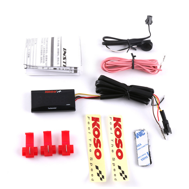 Mini contor RPM KOSO Tahometru Gauge Digital Square LCD Display Motor Tach pentru Honda XMAX CB500X Racing Motocicletă Universal