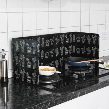 Ασπίδα κουζίνας κουζίνας Splash Guard Cooking Frying Oil Splash Splash Κάλυμμα οθόνης Πλάκα αλουμινίου Σόμπα αερίου Προστατευτικό διάφραγμα