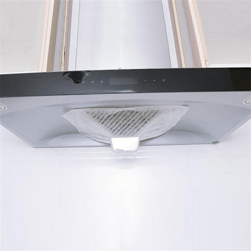 Aliejų sugerianti medvilnė virtuvės greitas valymas nuo alyvos filtro be pjovimo su 8 kabliais Namų prietaisas alyvą sugeriantis popierius