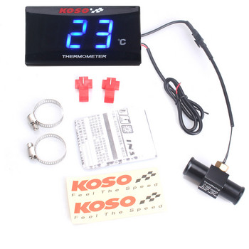Универсален мотоциклетен термометър Инструменти Температура на водата Температура Цифров дисплей Измервателен уред Сензорен адаптер за KOSO