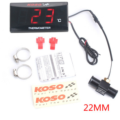 Universaalsed mootorratta termomeetri instrumendid vee temperatuuri digitaalse näidiku mõõturi anduri adapter KOSO jaoks