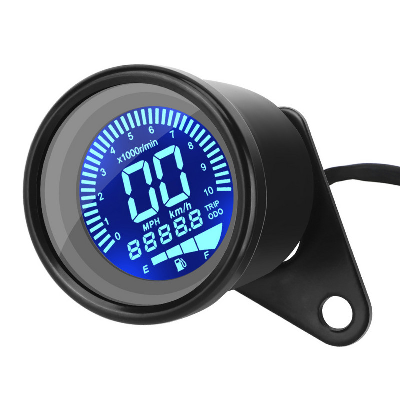 LED LCD Indicator tahometru Contor combustibil Motocicletă Vitezometru digital Universal Retro LCD Odometru Scooter ATV Contor