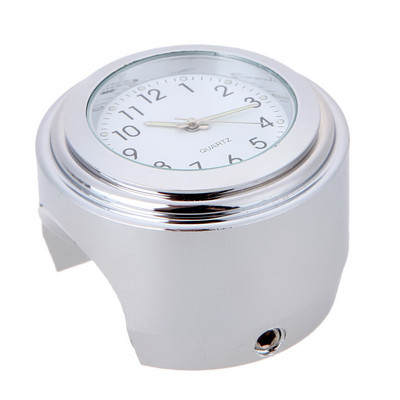 Ceas universal, rezistent la apă, pe ghidon, pentru motocicletă, ceas cu quartz, ceas luminos din aluminiu, pentru Honda Yamaha SUZUK