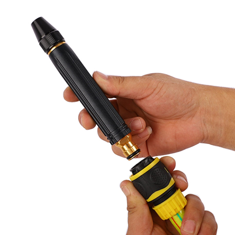 Ακροφύσιο λάστιχου κήπου Μεταλλικό ακροφύσιο νερού με ρυθμιζόμενα μοτίβα ποτίσματος βαρέως τύπου για φυτά ποτίσματος γκαζόν