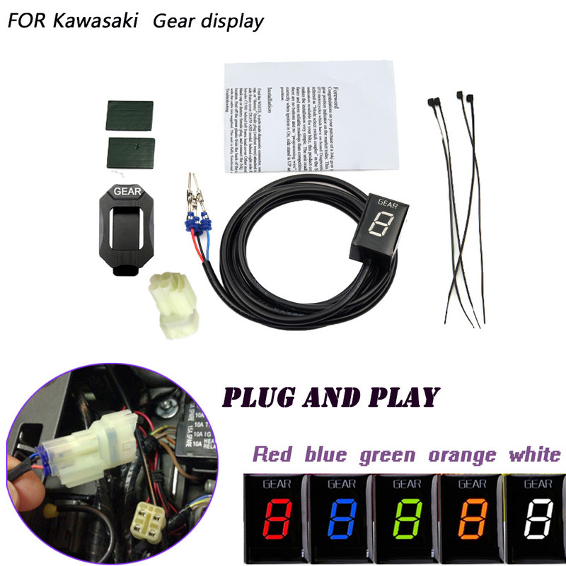 Индикатор за скорости за Kawasaki Z1000 SX Z-1000 Z1000SX Versys 650 Ninja 300 Ninja 250 R 250R ZRX1200 Аксесоари за мотоциклети Скорост