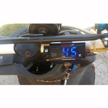 12V мотоциклет KOSO мини цифров дисплей волтметър волтметър Honda Kawasaki Suzuki Yamaha Xmax 300 Уреди за температура на водата