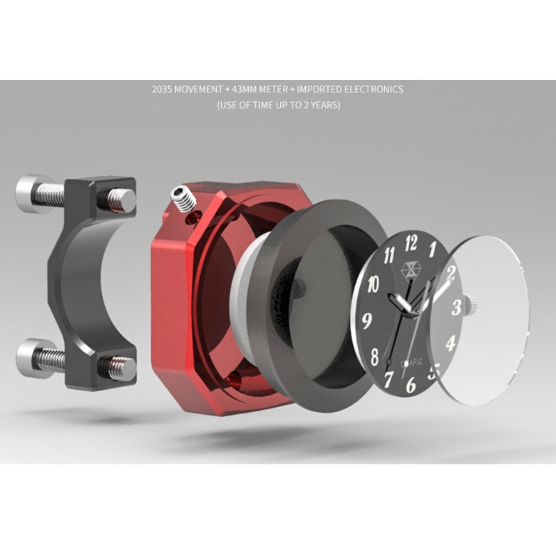 Sat, sat, termometar, svjetleći nosač na upravljaču od aluminijske legure