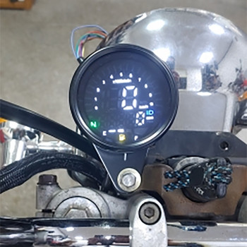 12V Universal ταχύμετρο μοτοσικλέτας LED Ψηφιακή ένδειξη 10000 RPM οδόμετρο Ταχόμετρο λαδιού Ρυθμιζόμενο σήμα Ανταλλακτικά