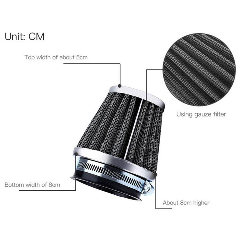 Mootorratta õhufiltri seenepea filtrid universaalsed mootorratta karburaatori õhu sisselaskefiltri puhasti 35mm 44mm 50mm 54mm 60mm