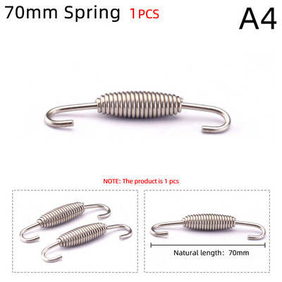 1kom univerzalnih motociklističkih opružnih kuka od nehrđajućeg čelika za dizajn ispušne cijevi za zrak akrapovic sc