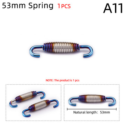 1kom univerzalnih motociklističkih opružnih kuka od nehrđajućeg čelika za dizajn ispušne cijevi za zrak akrapovic sc
