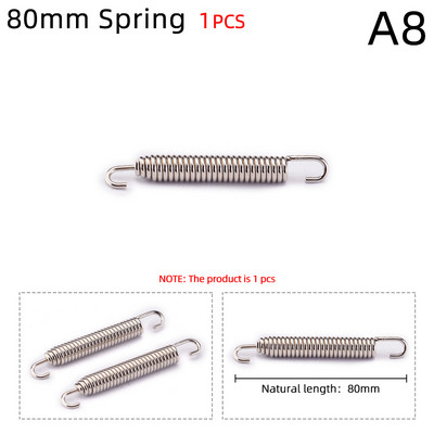 1kom univerzalnih motociklističkih opružnih kuka od nehrđajućeg čelika za dizajn ispušne cijevi za zrak akrapovic sc