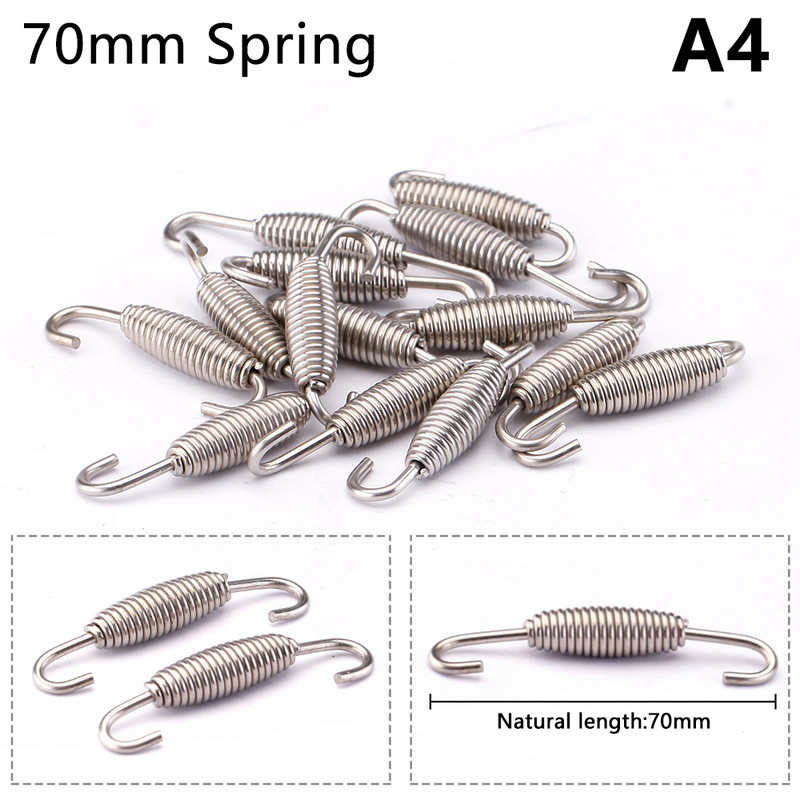 1kom univerzalnih motociklističkih opružnih kuka od nehrđajućeg čelika za dizajn ispušne cijevi za zrak akrapovic sc