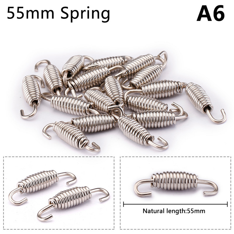 1kom univerzalnih motociklističkih opružnih kuka od nehrđajućeg čelika za dizajn ispušne cijevi za zrak akrapovic sc