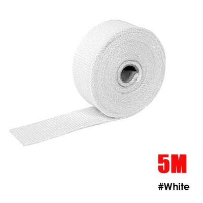 500 CM motociklo išmetimo apvyniojimo ritinėlis stiklo pluošto šilumos skydas išmetimo antgalis vamzdis šilumos apvyniojimo juosta terminė apsauga automobilių priedai