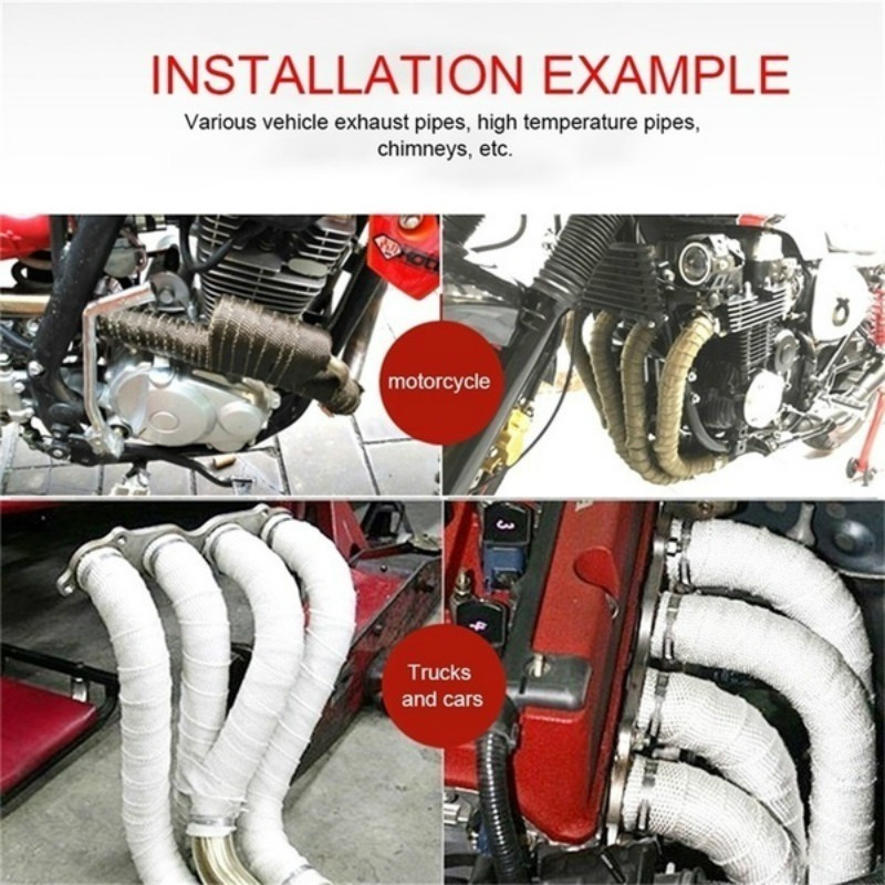 3 värvi Mootorrataste heitgaaside soojuslindi mähis summuti termoteip auto universaalne motokrossi modifitseeritud isolatsiooni kaitseteip