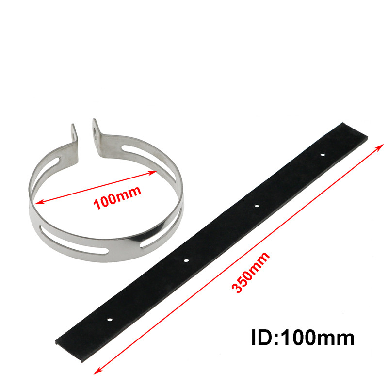 Prigušivač ispušne cijevi Escape Motocikl Gumeni držač Stezaljka Fiksni prsten Potporni nosač 100 mm 110-115 mm Materijal od nehrđajućeg čelika