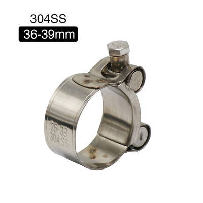 ZS MOTOS motocikl od nehrđajućeg čelika 304 jedna stezna cijev za ispušnu cijev 26-63 mm stezaljka za ispušni prigušivač