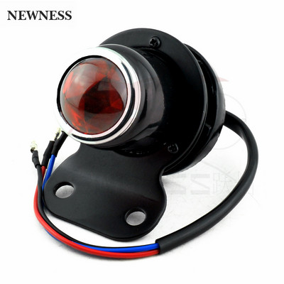Universalus 12 V motociklo šoninis galinis žibintas su valstybinio numerio ženklo laikikliu, skirtas Harley Bobber Yamaha Honda stabdymo žibintui