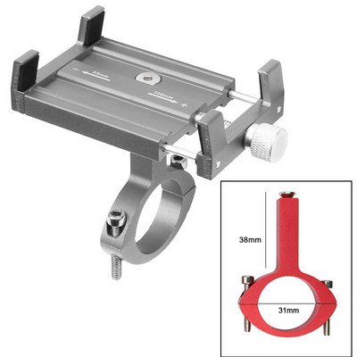 Dviračio mobiliojo telefono laikiklis aliuminio lydinio navigacinis dviračio telefono laikiklis MTB keliui, skirtas iPhone Samsung Xiaomi stovo priedai
