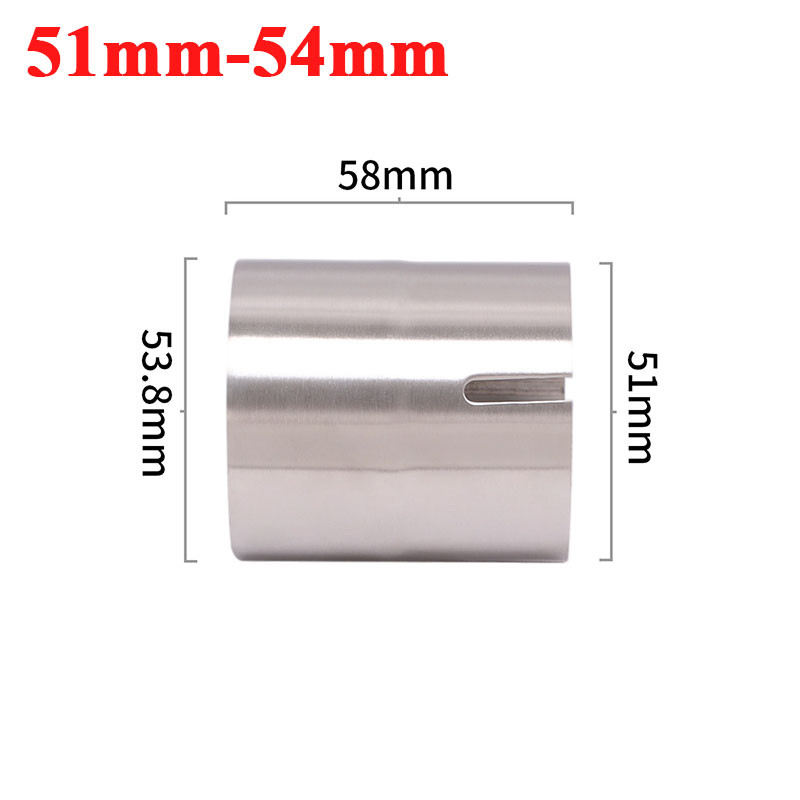 Universalus motociklo išmetimo adapteris Ecsape Moto 51mm iki 52mm 54mm 56mm 58mm 62mm 64mm duslintuvo vamzdžio jungties adapterio reduktorius