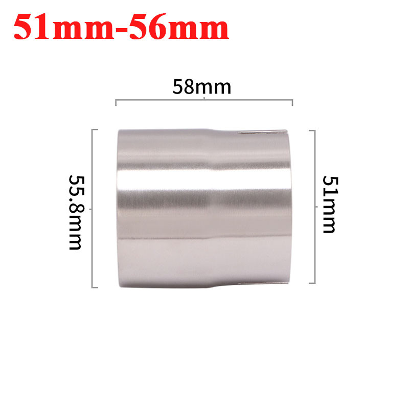 Universalus motociklo išmetimo adapteris Ecsape Moto 51mm iki 52mm 54mm 56mm 58mm 62mm 64mm duslintuvo vamzdžio jungties adapterio reduktorius