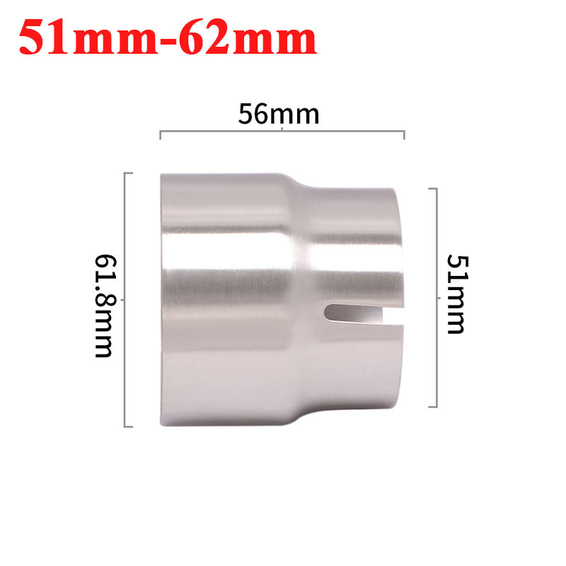Universalus motociklo išmetimo adapteris Ecsape Moto 51mm iki 52mm 54mm 56mm 58mm 62mm 64mm duslintuvo vamzdžio jungties adapterio reduktorius
