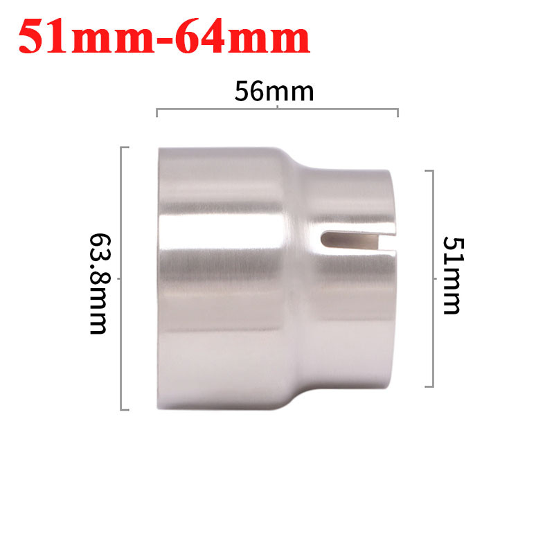 Universalus motociklo išmetimo adapteris Ecsape Moto 51mm iki 52mm 54mm 56mm 58mm 62mm 64mm duslintuvo vamzdžio jungties adapterio reduktorius