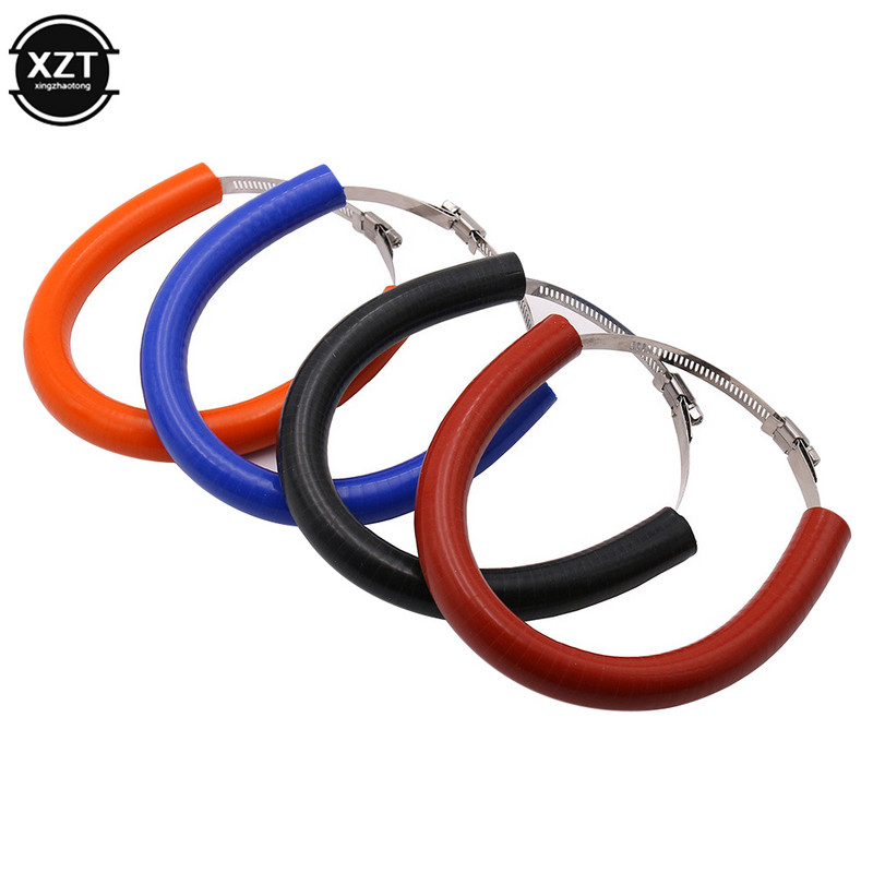 Universali motociklo ovali išmetimo apsauga gali uždengti variklio purvo dviračio priedus Silikoninė apsauga nuo karšto 250 350 450 500 CC