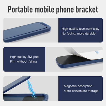 Стойка за мобилен телефон Универсална вертикална хоризонтална стойка Регулируема мини сгъваема стойка за бюро за iPhone Samsung